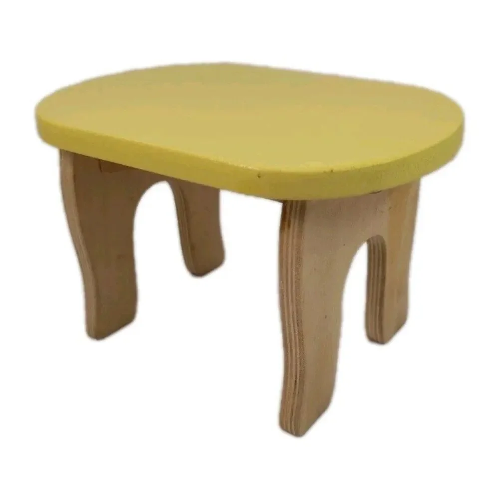 Kid Kraft Wood Doll Furniture Dining Table Yellow and Tan